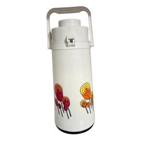 Vintage Seagull Floral Airpot Thermos Dispenser – Made in Taiwan Retro 70s/80s